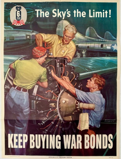 (2) WORLD WAR TWO WAR BOND POSTERS - 2