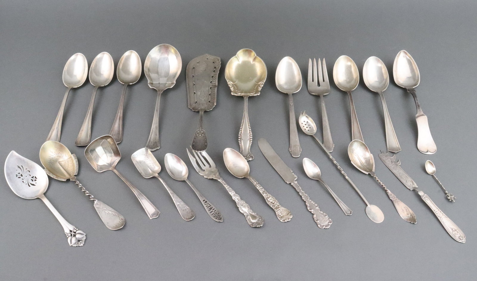 (24) ASSORTED SILVER FLATWARE & SERVICEWARE (1 of 3)
