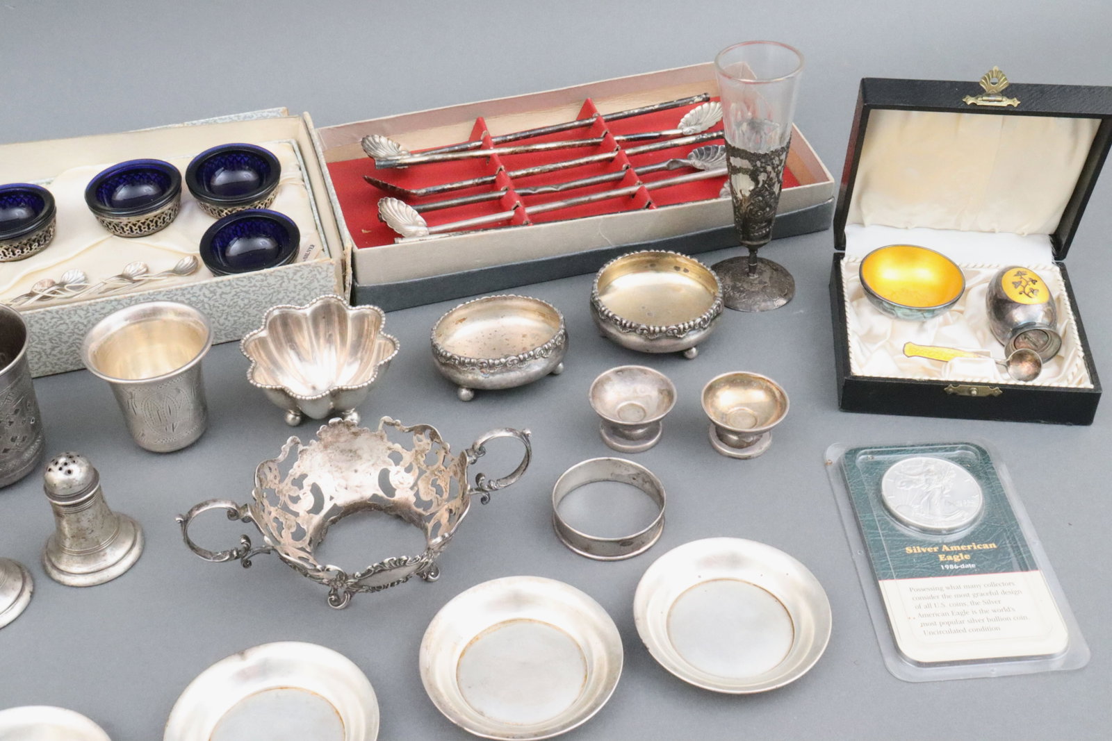 (40) PIECE GROUP VARIOUS STERLING TABLE ARTICLES - 4