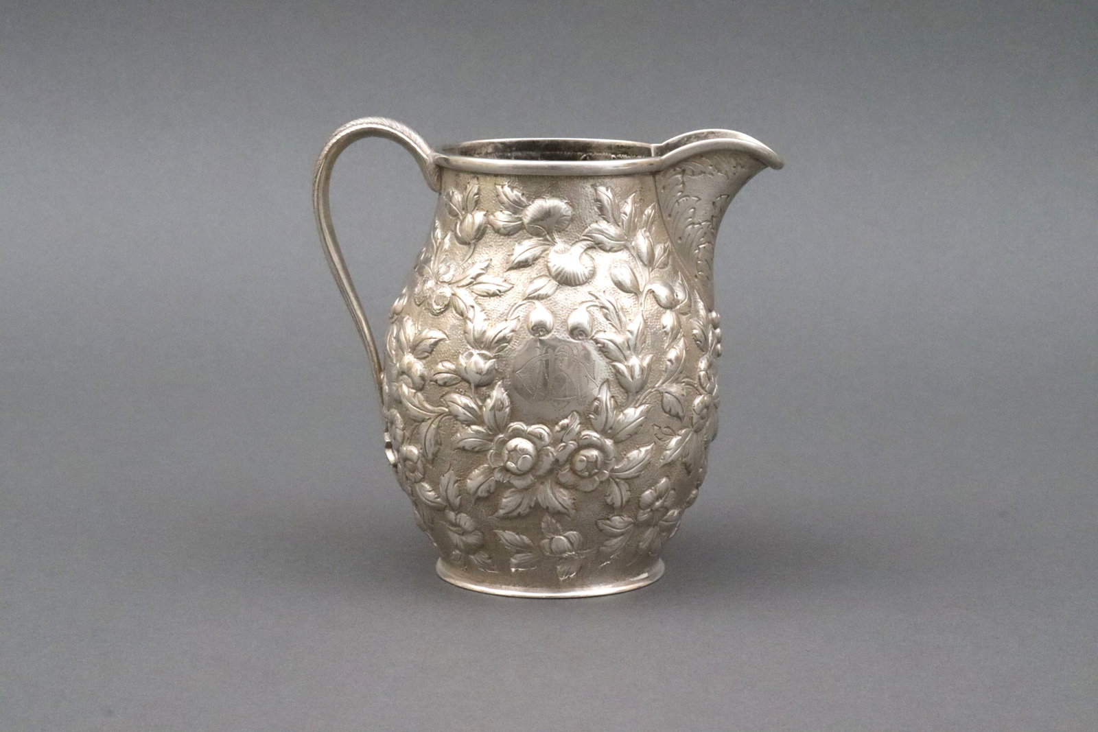 A. E. WARNER BALTIMORE STERLING REPOUSSE PITCHER (1 of 2)