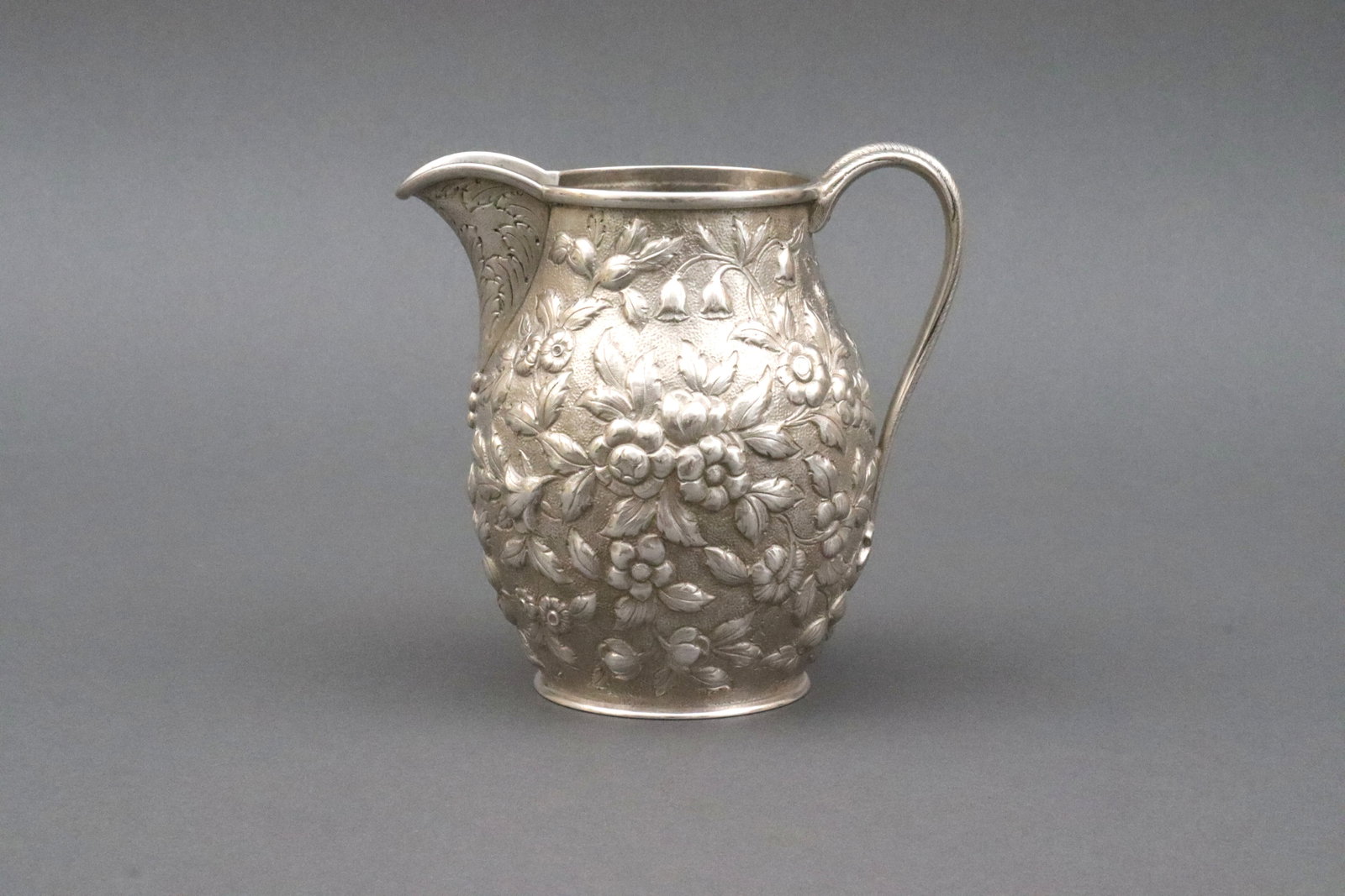 A. E. WARNER BALTIMORE STERLING REPOUSSE PITCHER - 2