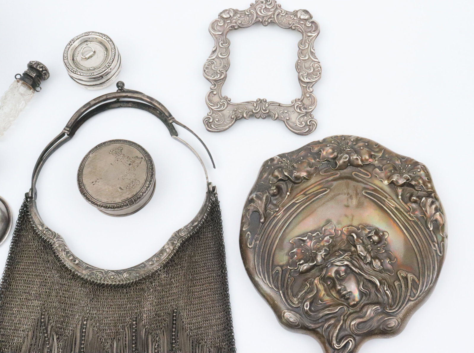 (17) PIECE SILVER VANITY GROUP - 4