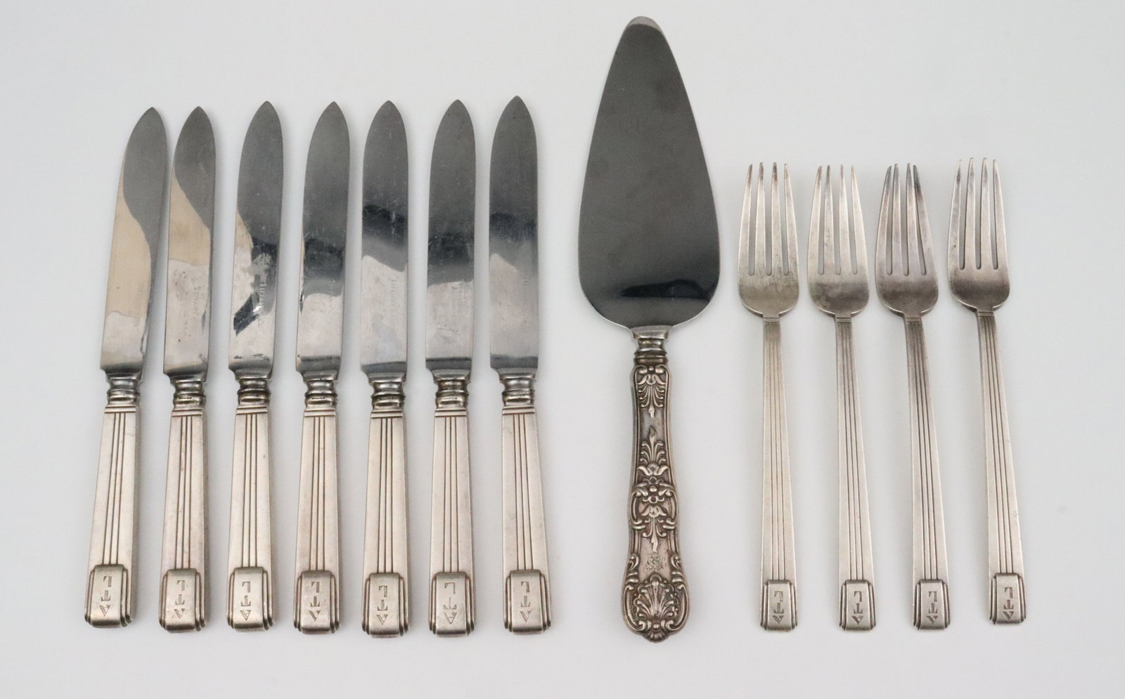 (14) PIECE STERLING FLATWARE GROUP- MOST TIFFANY (1 of 2)
