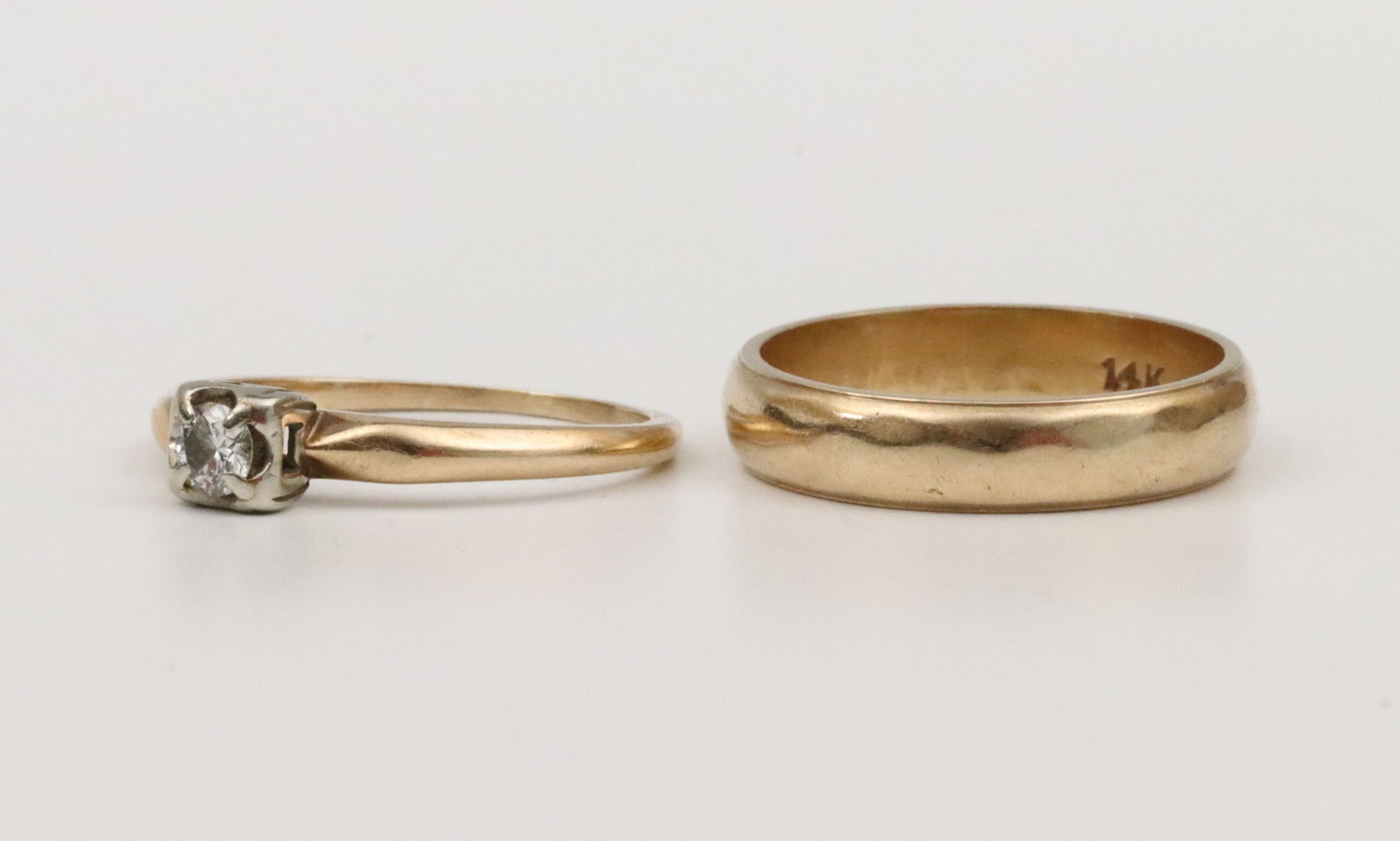 (2) 14K WEDDING RINGS - 2