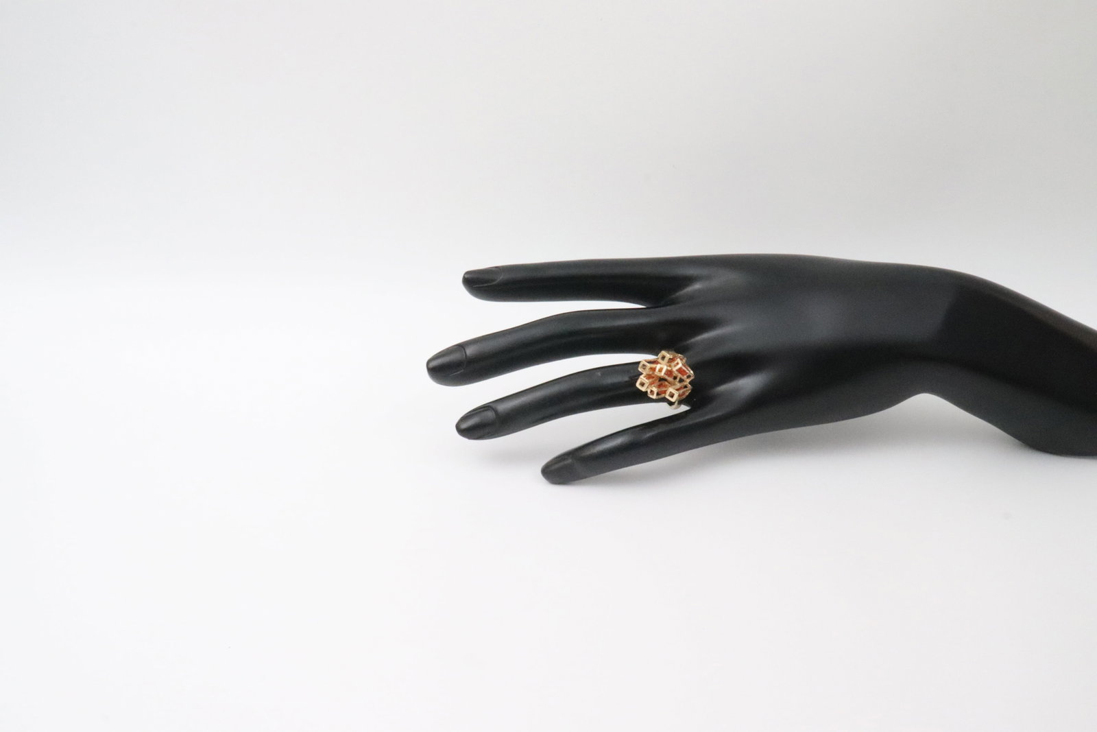 14K BRUTALIST ARCHITECTURAL RING - 6