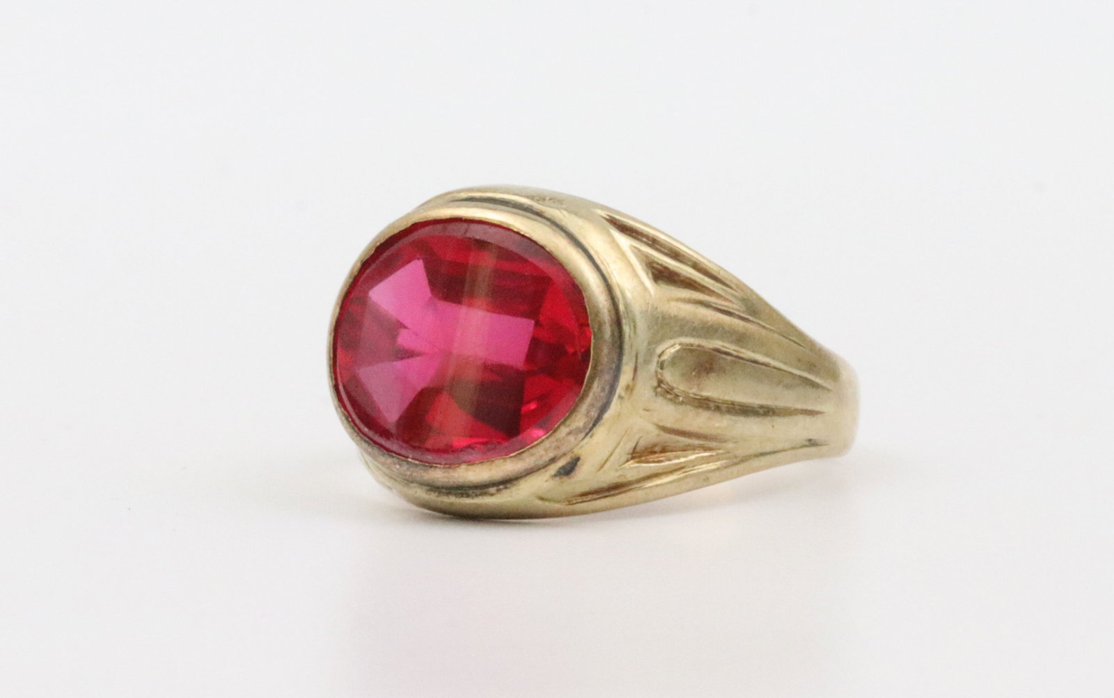 GENTS 14K RUBY RING - 2