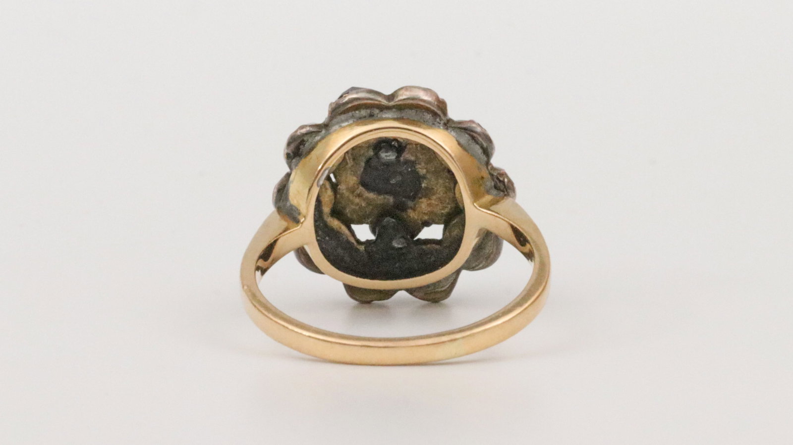 18K SWEDISH GARNET CLUSTER RING - 4