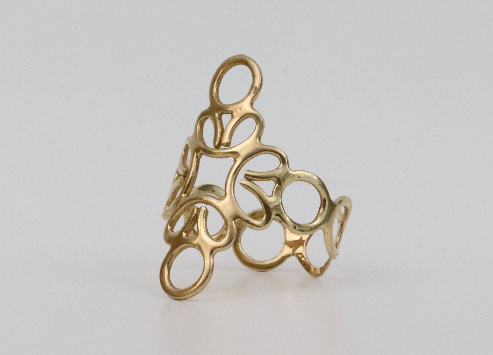 14K MODERN STYLE FREEFORM RING - 2