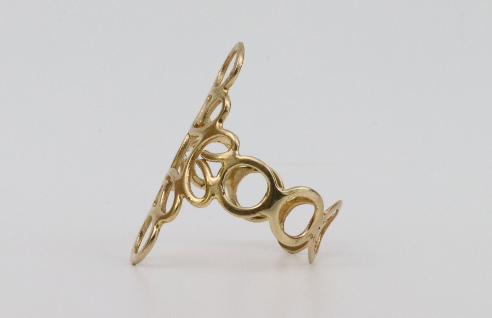 14K MODERN STYLE FREEFORM RING - 3