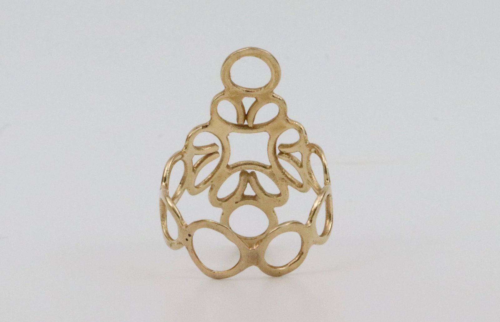 14K MODERN STYLE FREEFORM RING - 4