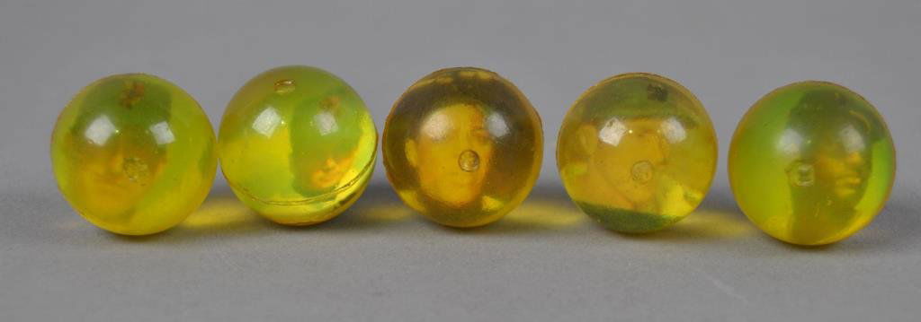 FIVE CHEMTOY BASEBALL SUPERBALLS - WILLIE MAYS: as well as Tom Seaver, Jerry Grote, Jerry Koosman and Roberto Clemente