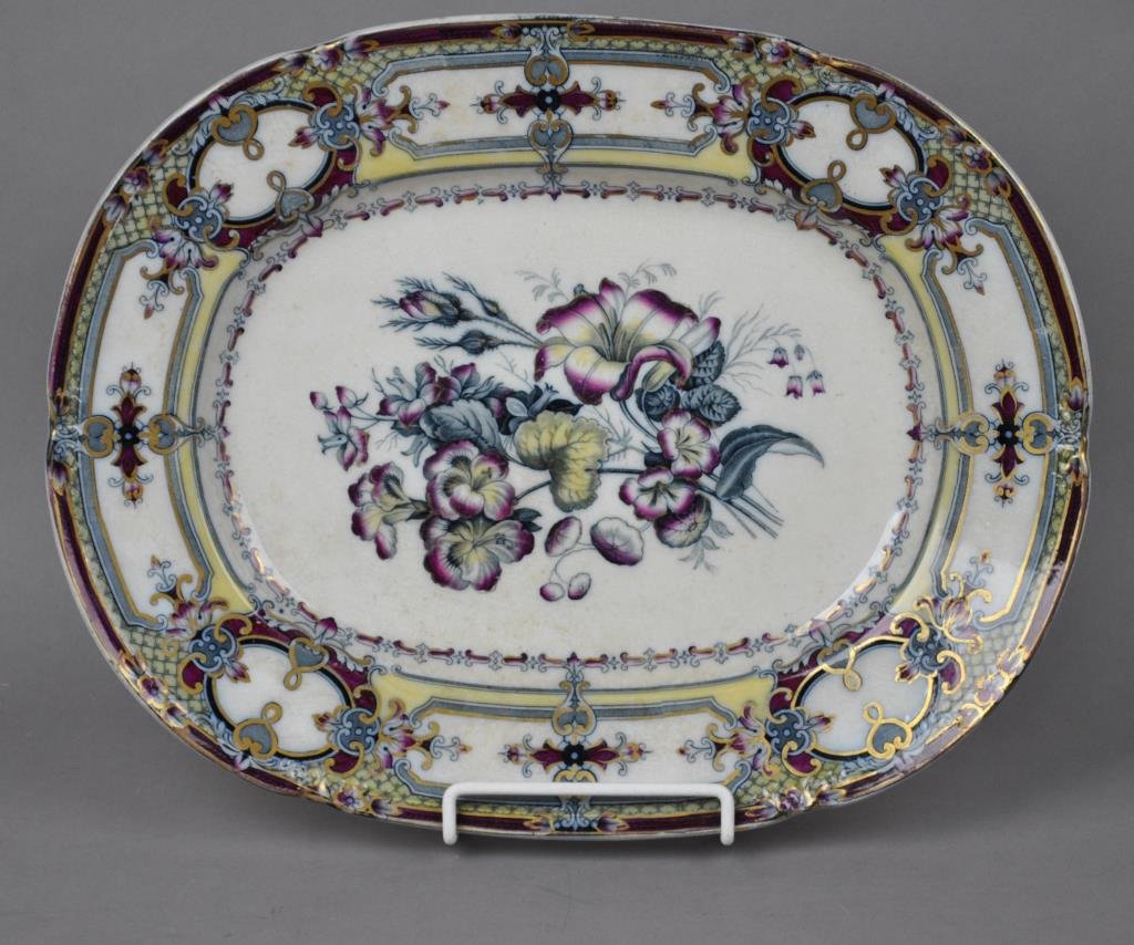 LARGE SERVING PLATTER, ALMA PATTERN, 18x14in.