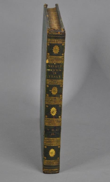 SELECT VIEWS IN ITALY, JOHN SMITH, VOL. II, 1796: Topographical and Historical Descriptions in English and French, London: Bulmer & Co., 1796, Vol II, engraved by William Byrne and others after drawings by John Smith, 36 engraved plates (37-72), oblo