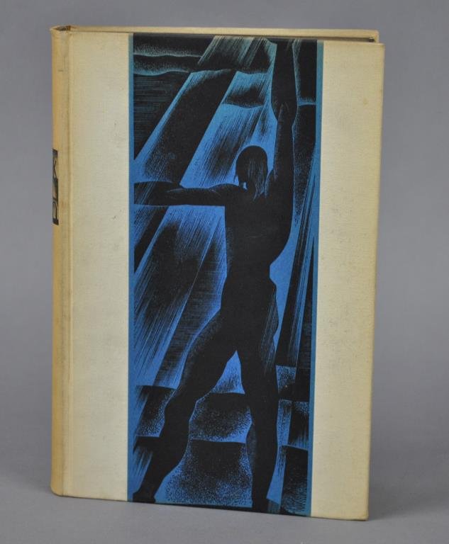 FRANKENSTEIN – MARY WOLLSTONECRAFT SHELLEY, 1934: Or, The Modern Prometheus, half-title page signed by Lynd Ward (illustrator), New York: Harrison Smith and Robert Haas, (ix) 259pp., 8vo, cream cloth with pictorial label. Spine darkened, some soiling