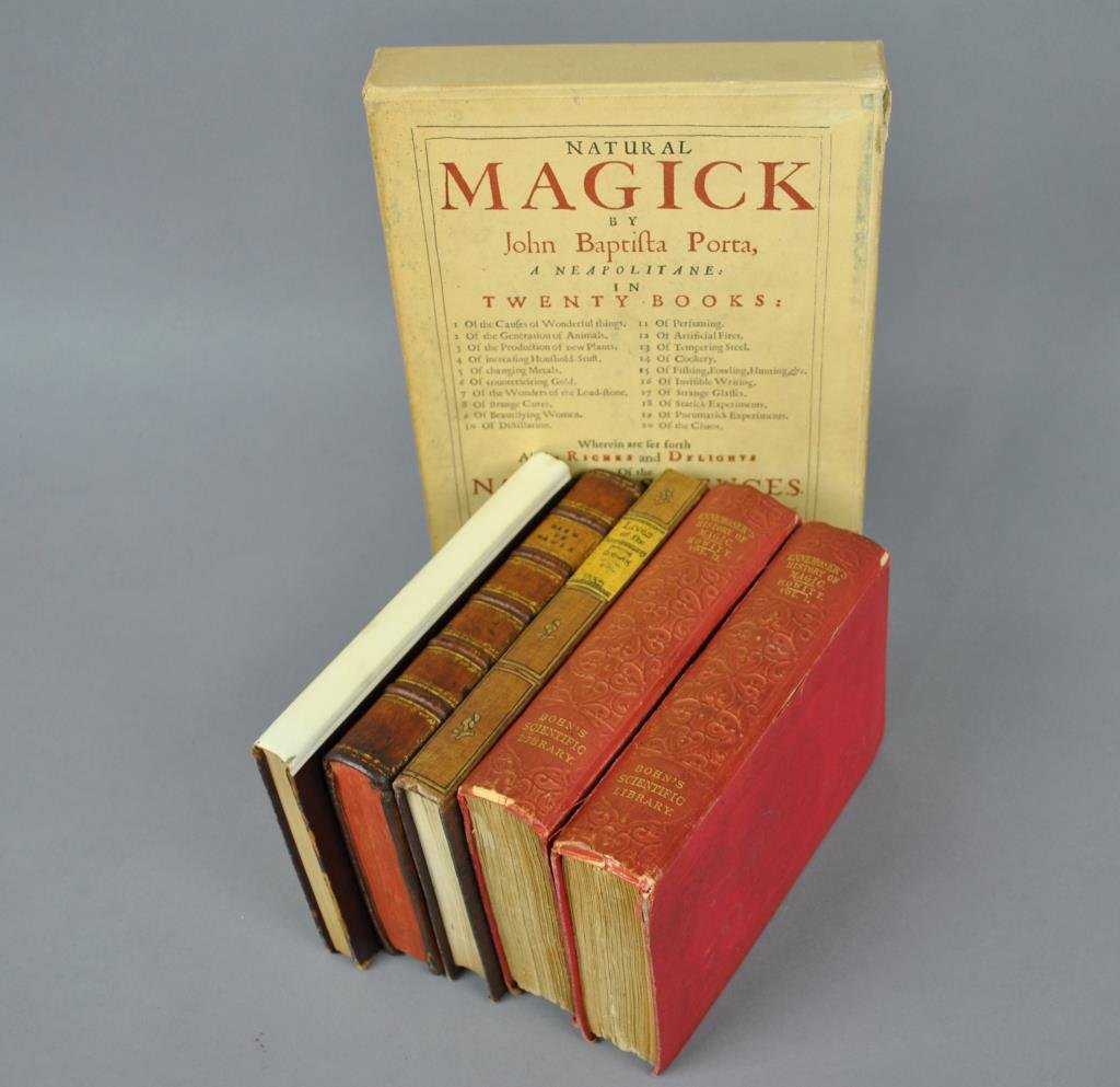 (5) TITLES ON MAGIC: Anton De Haen, De Magia Liber, Lipsiae: I.V. Kraus, 1774, 12mo; William Godwin, Lives of the Necromancers, New York: Harper & Brothers, 1835, 12mo (small joint split, head chip); Joseph Ennemoser, The