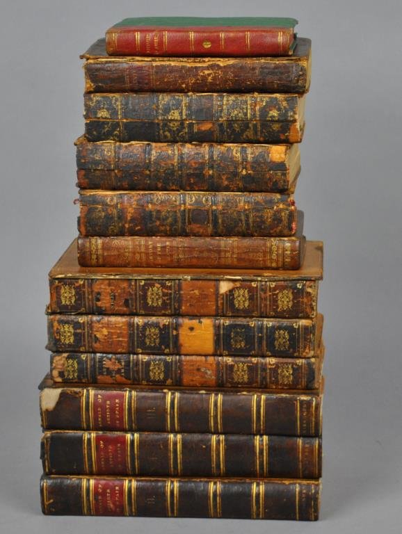 (12) AS-IS ANTIQUE BOOKS, READABLE COPIES ONLY: The Origin of Laws, Arts, and Sciences, and their Progress among the Most Ancient Nations, Antoine Yves Goguet, 3 volumes, Edinburgh: George Robinson, 1775, 8vo, a few folding engraved plates (some te