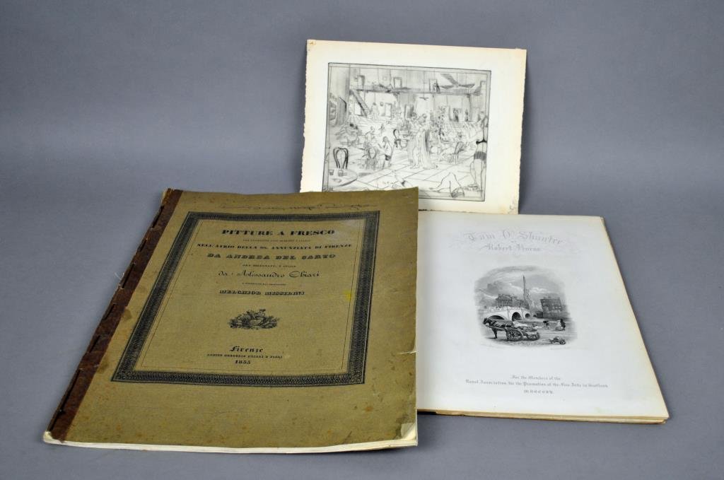 EPHEMERA GROUP: Fresco Paintings of Andrea Del Sarto and other Famous Artists, 12 engraved plates by Alessandro Chiari, Florence: Gregory Chiari, 1834, elephant folio (damp staining & foxing mainly marginal but affec
