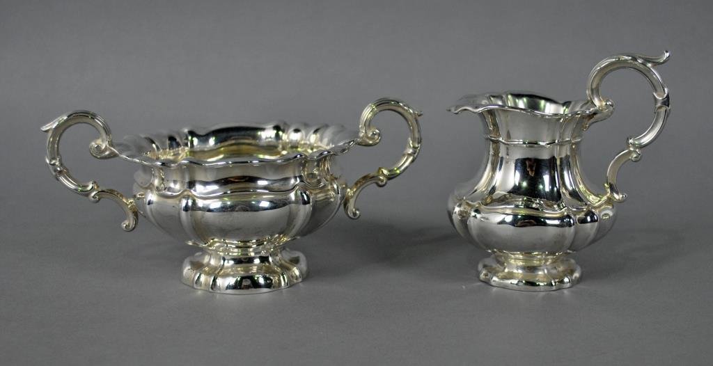 GEBR. FRIEDLANDER STERLING SUGAR & CREAMER: 10.4ozt.