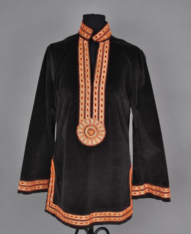 (3) TORY BURCH LADIES TOPS: including a beaded tunic, sz. 10, a wool sweater, sz. L, and a floral sleeveless top, sz. 8