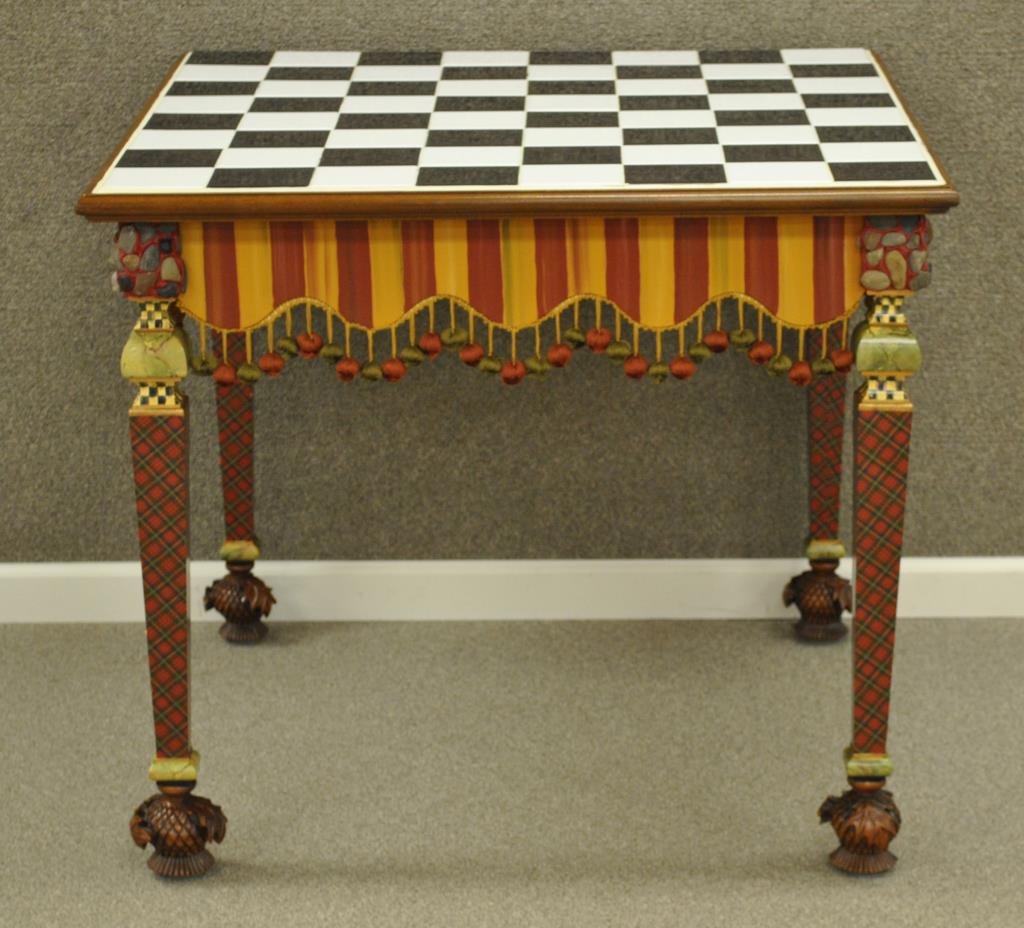MACKENZIECHILDS HANDPAINTED GAME TABLE Jul 17, 2014 Leighton