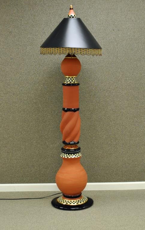 Mackenzie Childs Argentina Terra Cotta Floor Lamp