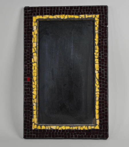 Contemporary Red & Yellow Mosaic Mirror