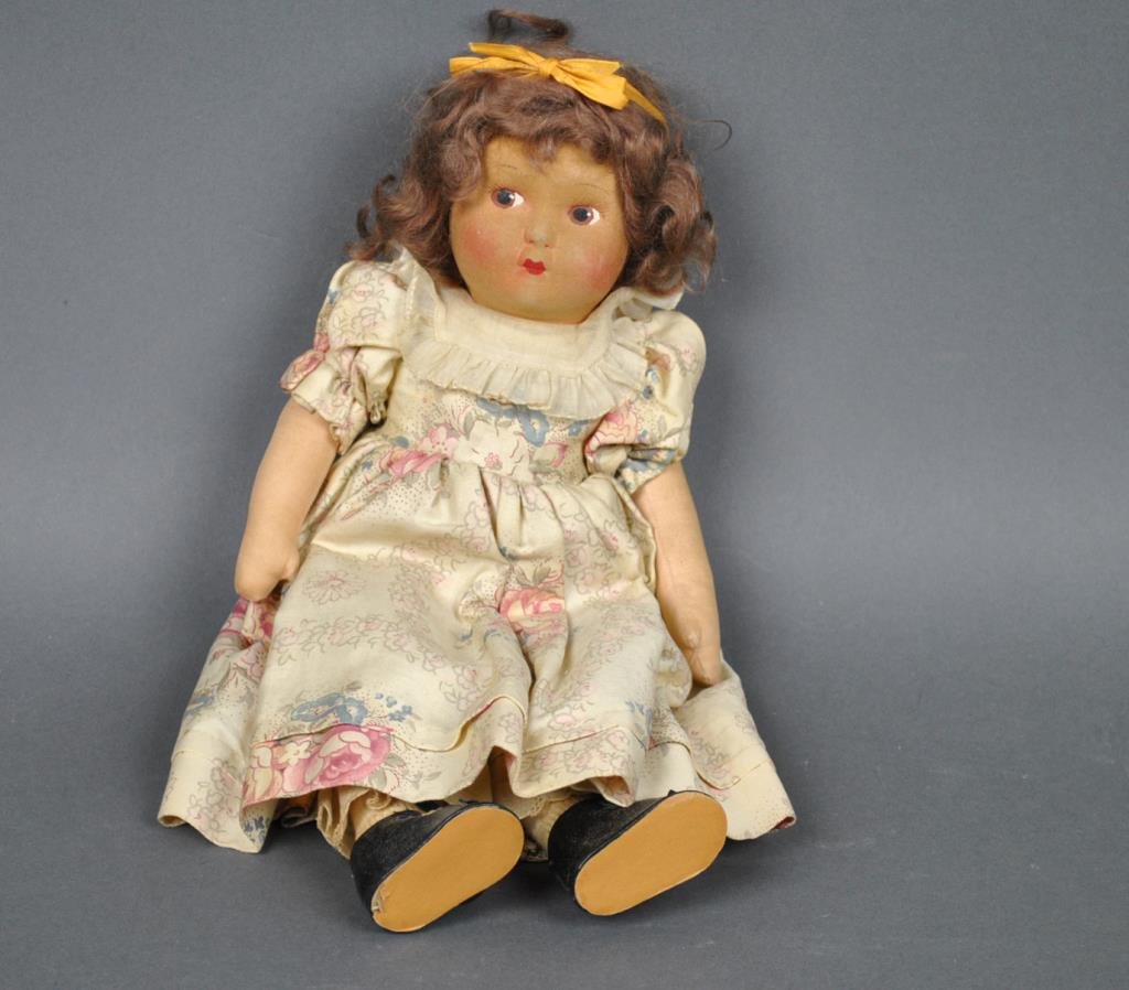 RARE MADAME ALEXANDER CLOTH DOLL - BETH: from Little Women, 15in.