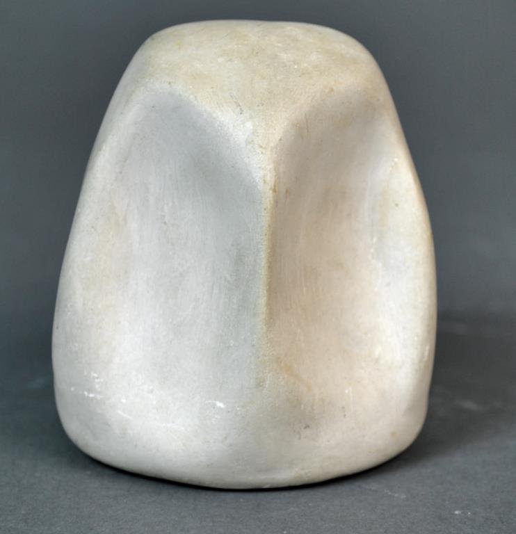 PLASTER SCULPTURE SIGNED BRANCUSI: head of an owl, plaster sculpture or sculpture model, signed 'Brancusi' verso, 3in.