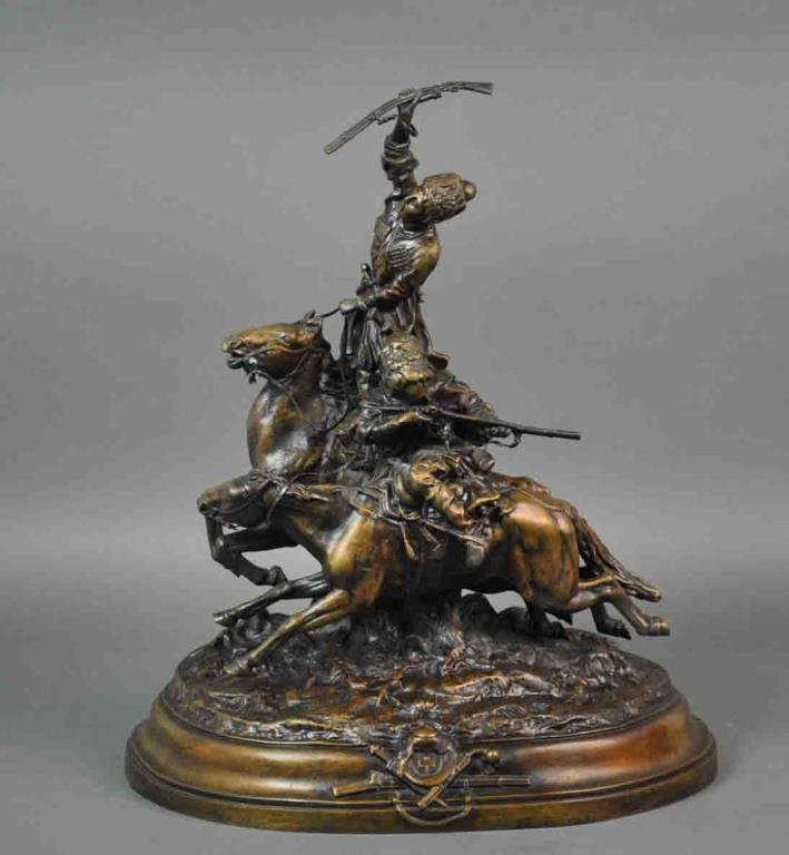 A LARGE COSSACK BRONZE GROUP (1 of 5)