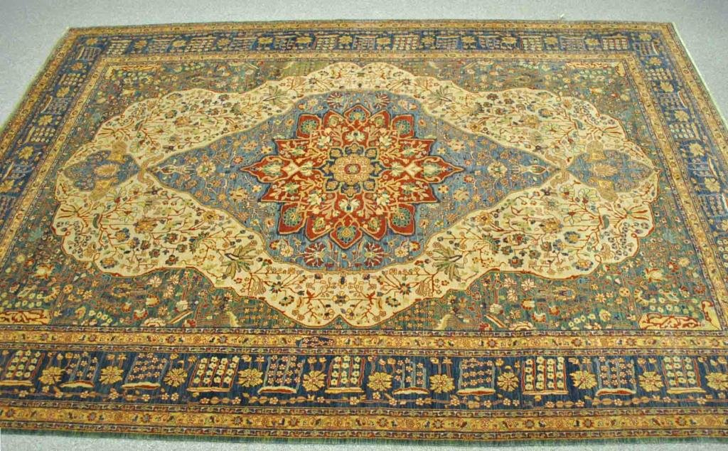 TURKISH SAMSUN WOOL RUG 9.11 X 6.9 (1 of 3)