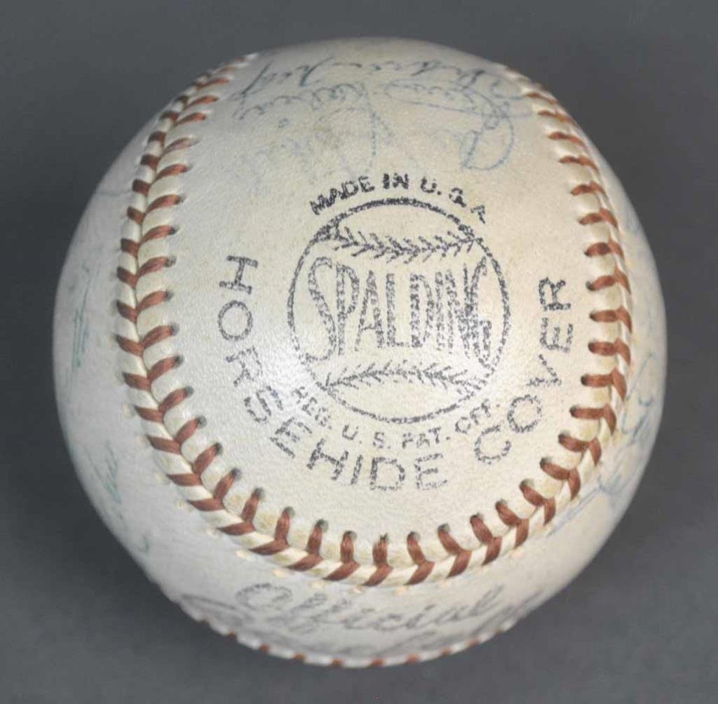SIGNED 1952 BROOKLYN DODGERS CHAMPION TEAM BALL (1 of 9)