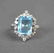 AQUAMARINE & DIAMOND RING, 7.73CTW