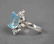 AQUAMARINE & DIAMOND RING, 7.73CTW - 2