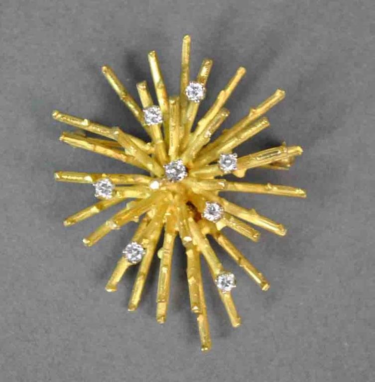 18K DIAMOND BROOCH (1 of 2)