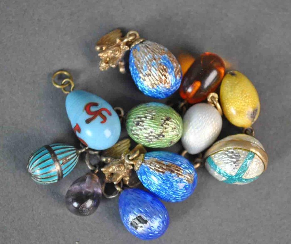 (11) AS-IS RUSSIAN MINIATURE EGG PENDANTS (1 of 1)