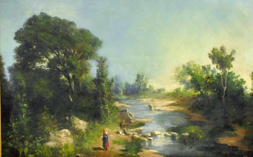 CONTINENTAL SCHOOL (19THC.), FISHING LANDSCAPE (1 of 4)