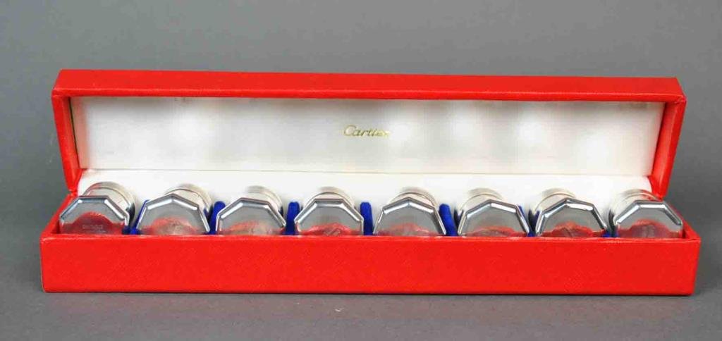 BOXED SET (8) CARTIER SALT & PEPPER SHAKERS (1 of 3)