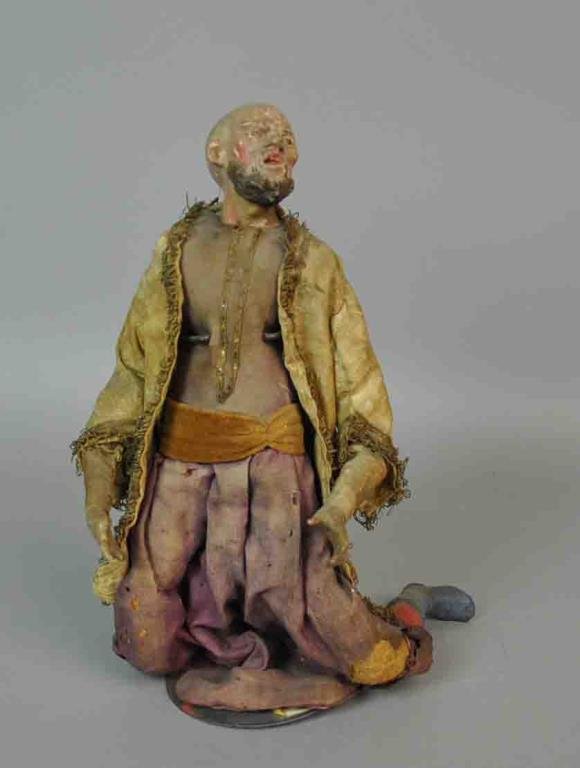 NEAPOLITAN PAINTED TERRACOTTA CRECHE FIGURE (1 of 4)