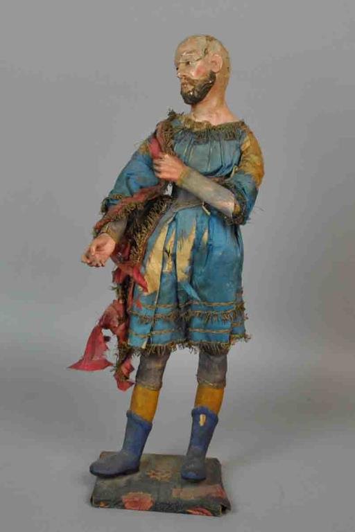 NEAPOLITAN PAINTED TERRACOTTA CRECHE FIGURE (1 of 2)