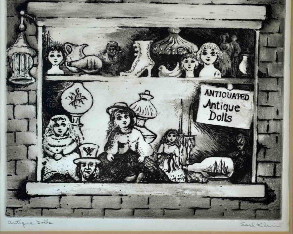EARL KLEIN ‘ANTIQUE DOLLS’ ETCHING (1 of 4)