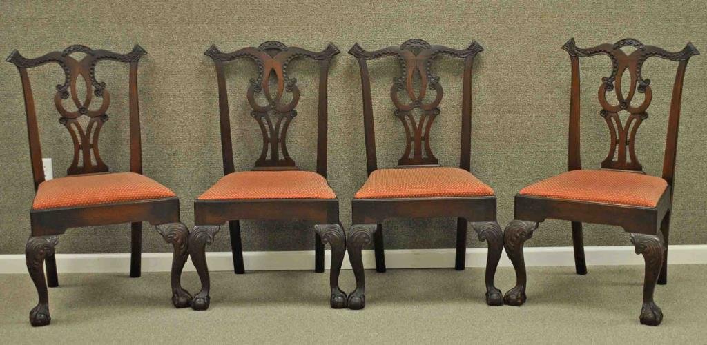 (2) PHILADELPHIA CHIPPENDALE PERIOD SIDE CHAIRS (1 of 6)