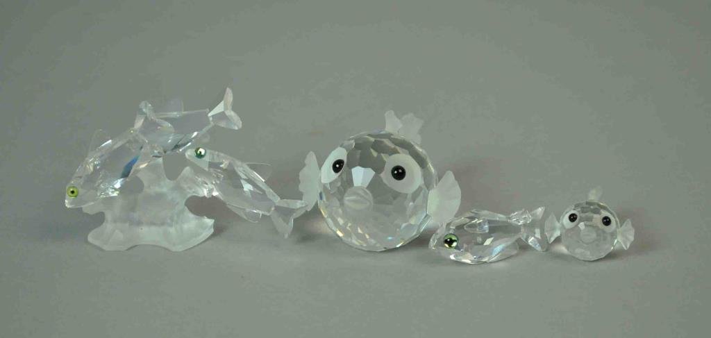 (4) SWAROVSKI FIGURINES - FISH (1 of 1)