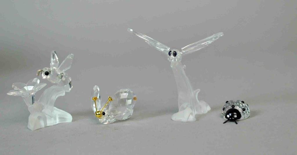 (4) SWAROVSKI FIGURINES - INSECTS (1 of 1)