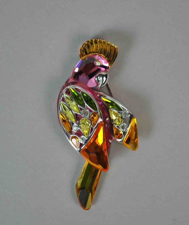 DANIEL SWAROVSKI CRYSTAL COCKATOO BROOCH (1 of 1)
