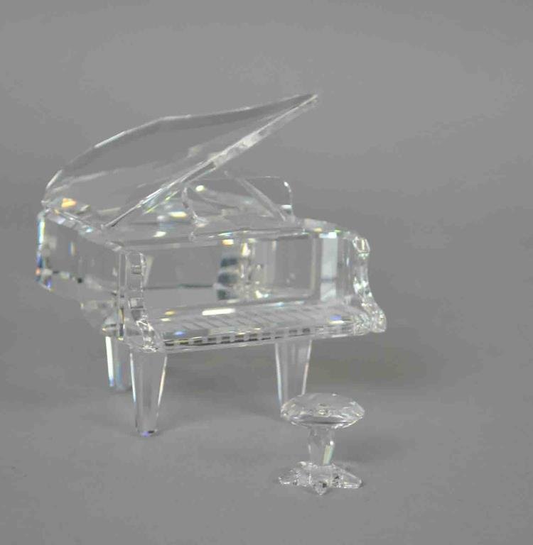 SWAROVSKI FIGURINE - GRAND PIANO WITH STOOL (1 of 1)