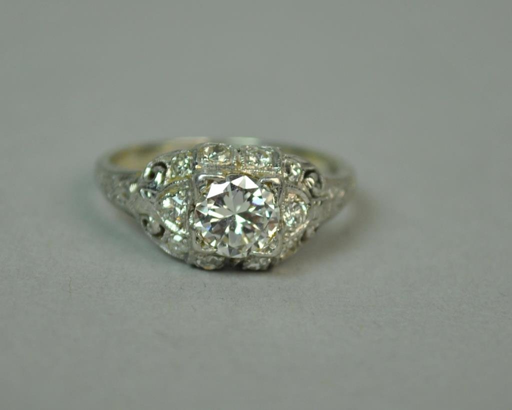 ART DECO DIAMOND RING, 0.80CTW (1 of 2)