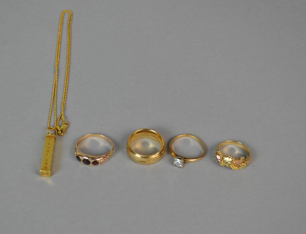 (6) PIECE GOLD JEWELRY GROUP (1 of 1)