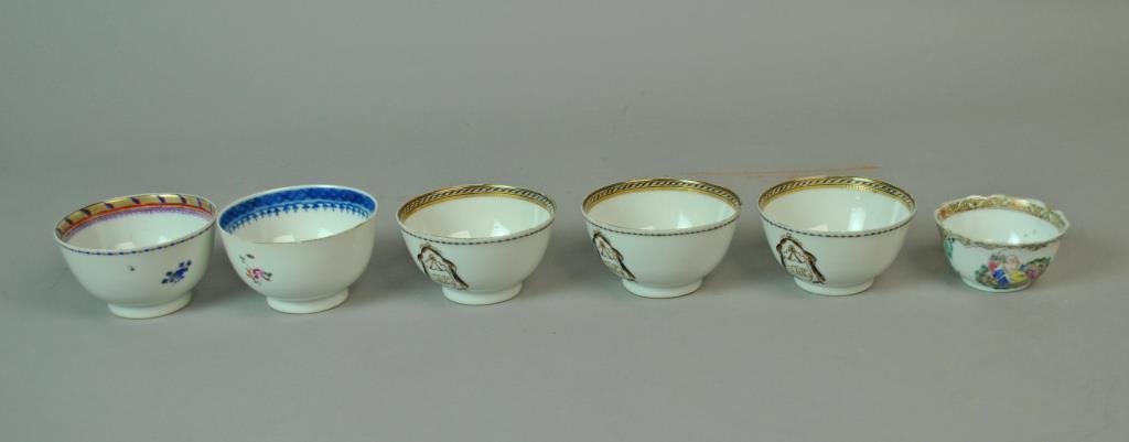 (6) CHINESE EXPORT ARMORIAL TEABOWLS (1 of 6)