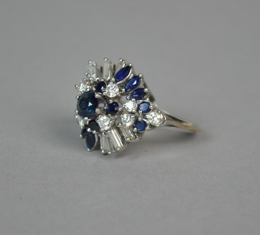 DIAMOND & SAPPHIRE COCKTAIL RING (1 of 2)