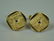 PAIR GOLD & SAPPHIRE CUFFLINKS - 2